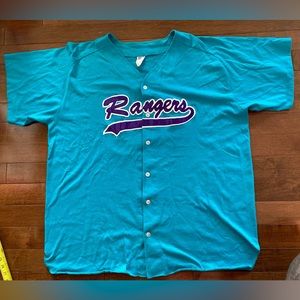 Vintage Athletic Knit AK Rangers 19 Blue Mens T-Shirt XXXXL